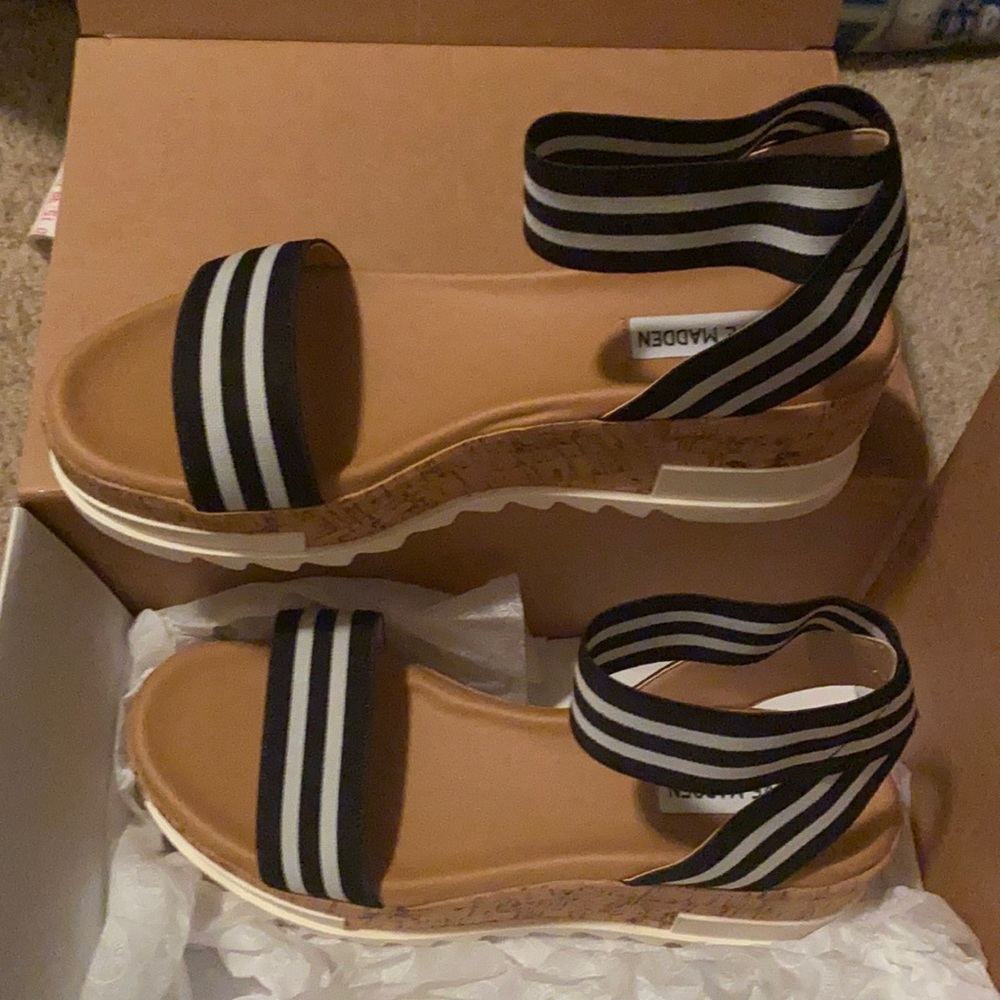 Steven madden striped wedges Elba wedge